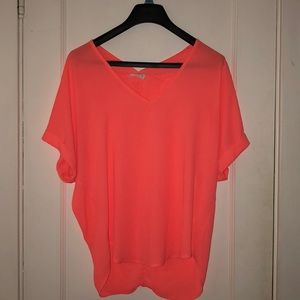 Lush Neon Orange Blouse